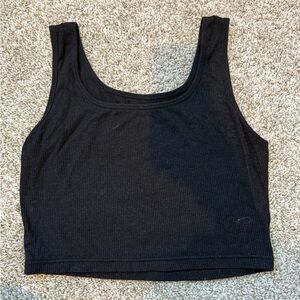 Black Ribbed Tank Top
